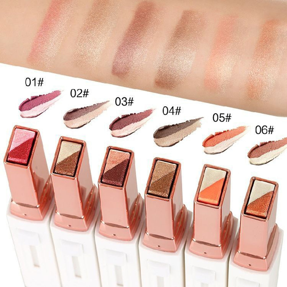 Professional 2 In 1 Double gradient  Metallic Eyeshadows