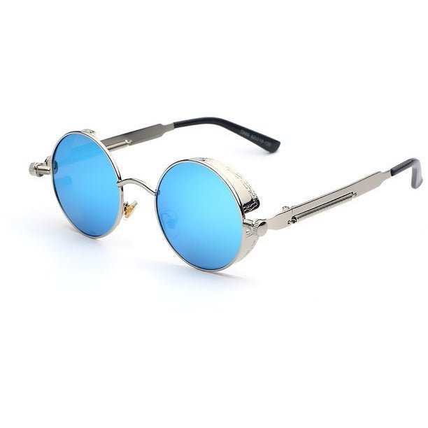 Mirror Lens Round  Steampunk Sunglasses
