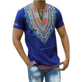 Mens Blue Dashiki T Shirt