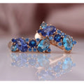 Mix Round Oval Natural Zircon Dangle Earring