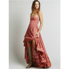 Crinkly Strapless  Maxi Dress