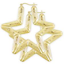 Medium Star  Bamboo Earring
